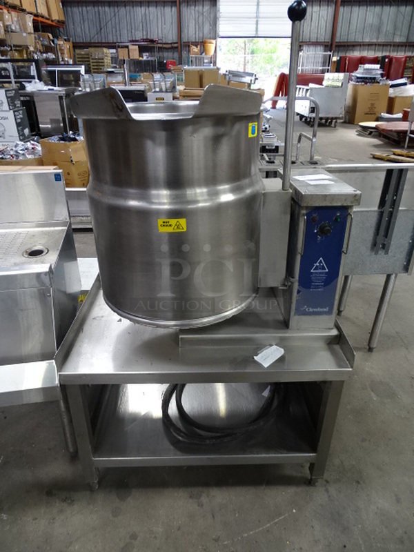 WOW! Cleveland Model KET-12-T Commercial Stainless Steel 12 Gallon Electric Countertop Steam Kettle. 30x22x53 