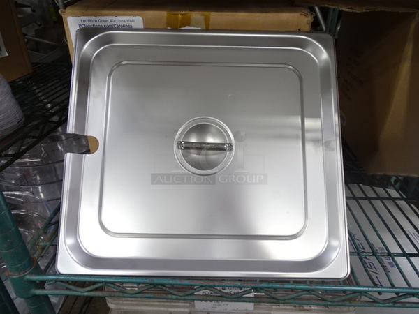 (x12) 12 Times Your Bid. Brand New Winco 1/2 Size Commercial Stainless Steel Slotted Covers. 13x14x1