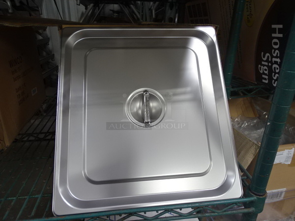 (x12) 12 Times Your Bid. Brand New Winco 1/2 Size Commercial Stainless Steel Solid Covers. 13x14x1