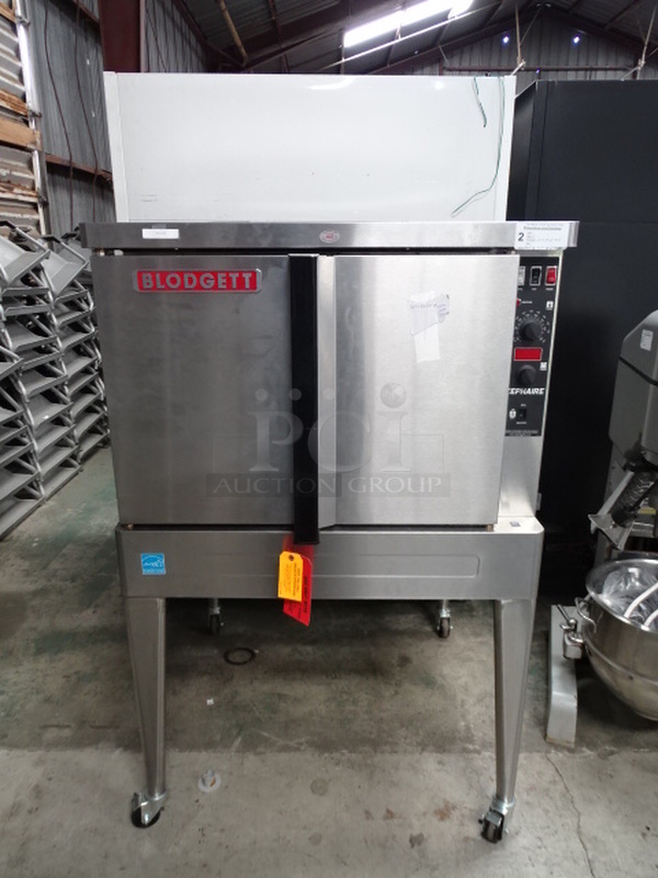 WOW! Brand New Blodgett Model Zephaire-100-GES Commercial Stainless Steel Single Deck Convection Oven. With Commercial Casters 38.5x52.5x61 115 Volts, 1 Phase 45,000 BTU