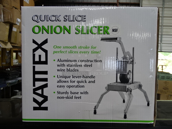 STILL IN THE BOX! Brand New Winco Model OS-250 Quick Slice Onion Slicer. 8x16x14 