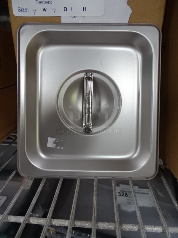 (x12) 12 Times Your Bid. Brand New Winco Commercial Stainless Steel 1/6 Size Solid Cover. 7X7x1