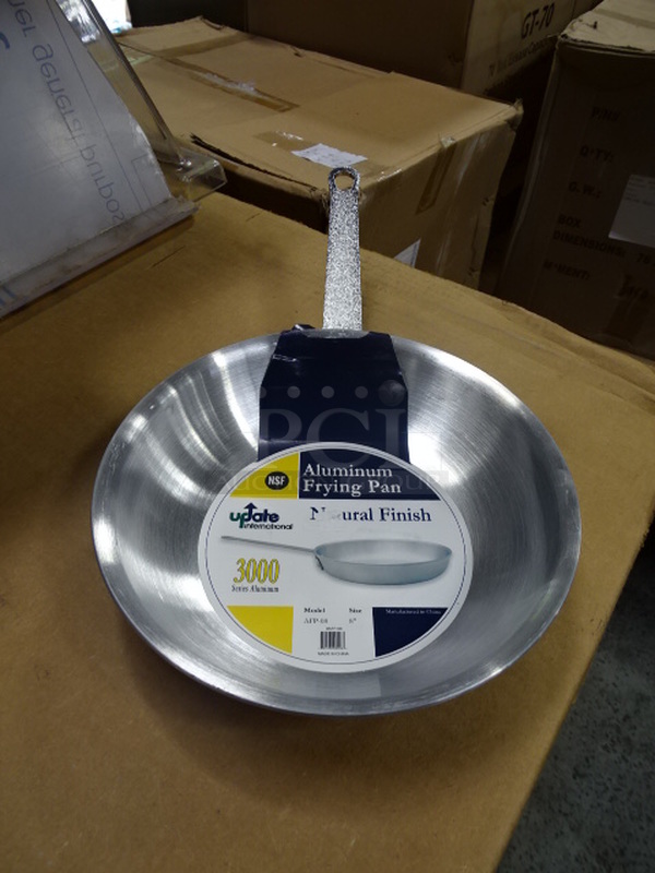 (x2) 2 Times Your Bid. Brand New Update International Model AFP-8 8” Aluminum Fry Pan With Natural Finish. 15X9x2