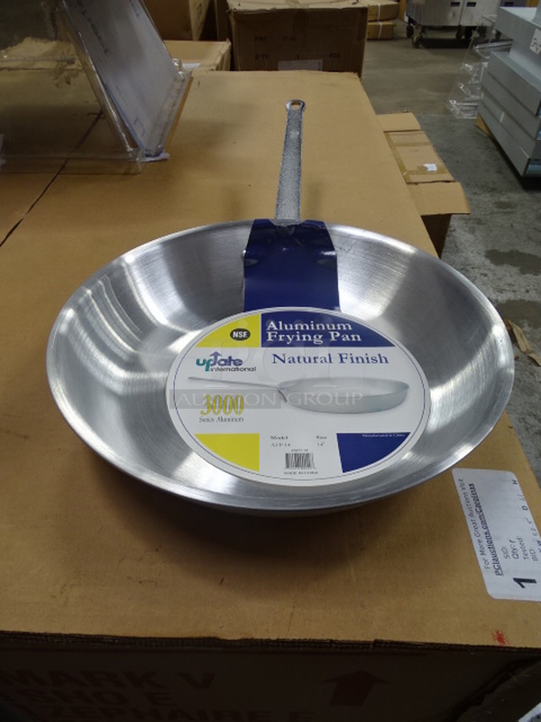 (x2) 2 Times Your Bid. Brand New Update International Model AFP-14 14” Aluminum Fry Pan With Natural Finish. 26X15x3