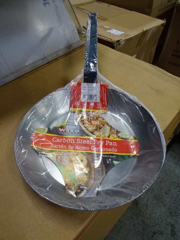 (x2) 2 Times Your Bid. Brand New Winco Model CSFP-12 11” French Style Polished Carbon Steel Fry Pan. 22X11x2