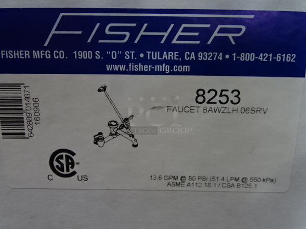 STILL IN THE BOX! Brand New Fisher 8253 Wall Mounted Service Sink Faucet. 13.5x17x5