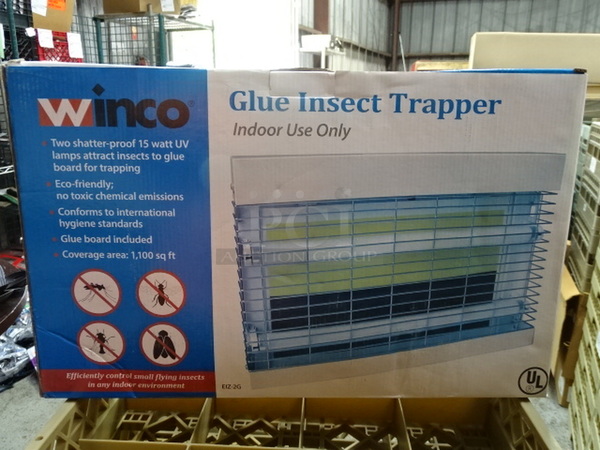 STILL IN THE BOX! Brand New Winco Model EIZ-2G Glue Insect Trapper. 16x21x4