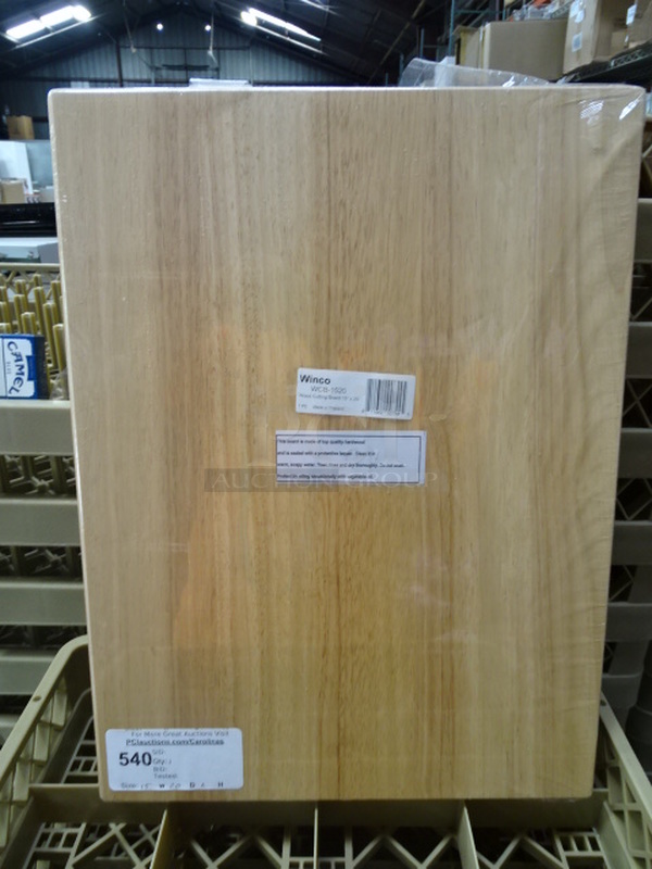 NEW! Winco Model WCB-1520 Wood Cutting Board. 15x20x2 