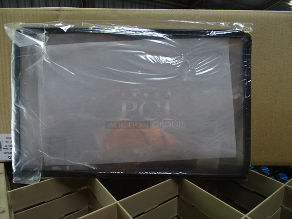 (x25) 25 Times Your Bid. Brand New Winco PMCD-14K Black Double Fold Menu Cover. 14x10x.5  