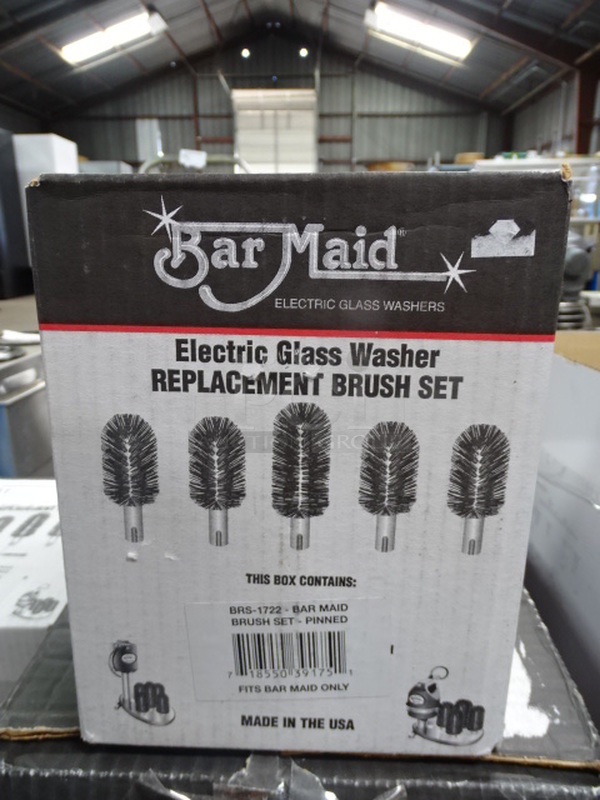 STILL IN THE BOX! Brand New Bar Maid Model BRS-1722 Replacement Brush Set. 9x7x5