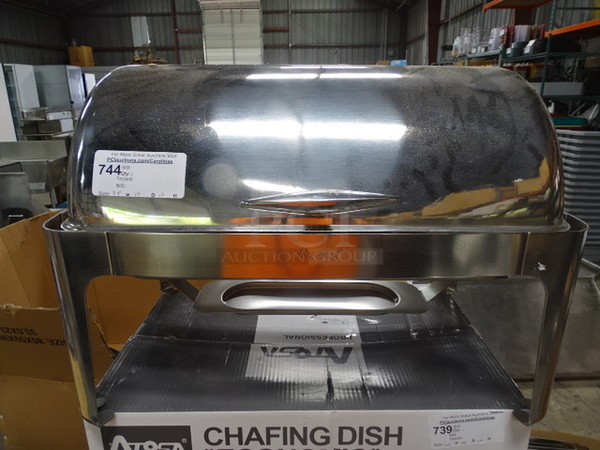 SPLENDID! Atosa Commercial Stainless Steel Roll Top Oblong Chafing Dish. 35x17x17