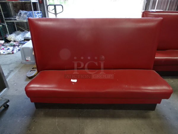 WAIT! Red Single Booth Seat. 67x24x44