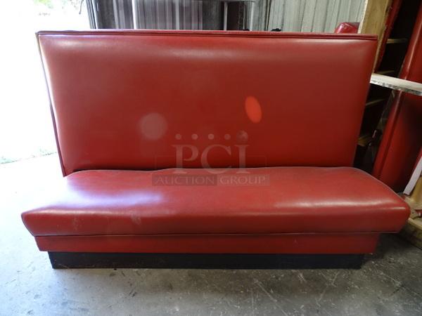 WAIT! Red Double Booth Seat. 67x46x44