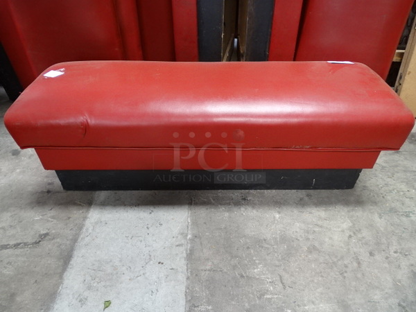 WAIT! Red Padded Bench. 57x20x19