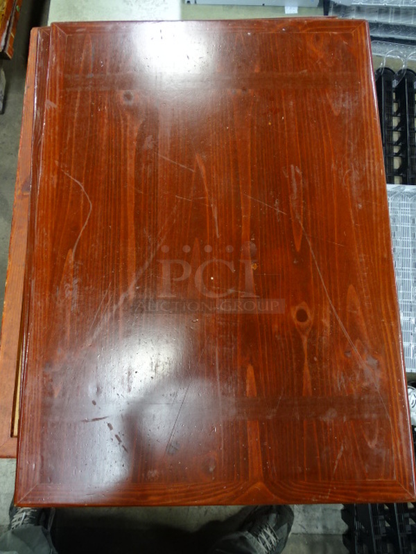 (x4) 4 Times Your Bid. Cherry Finished Table Tops. Stock Photo, Cosmetic Differences May Occur. 30x42x1.5