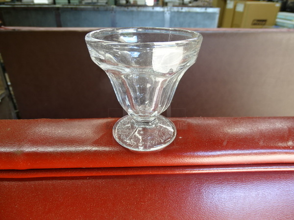 (x18) 18 Times Your Bid. Small Dessert Glass. Stock Photo, Cosmetic Differences May Occur. 3x3.25