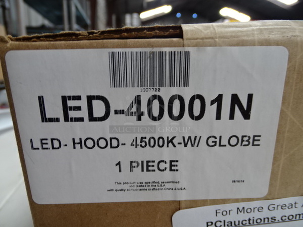 STILL IN THE BOX! Brand New Component Hardware Model LED-40001N LED Hood Lamp With Globe. 3x3x6.5