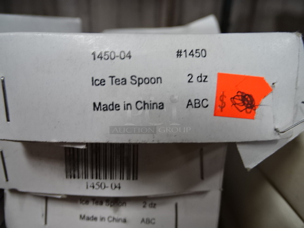 (x7) 7 Times Your Bid. Brand New Commercial Stainless Steel Ice Tea Spoons 7 Boxes Of 2 Dozen. 2.5x6x1