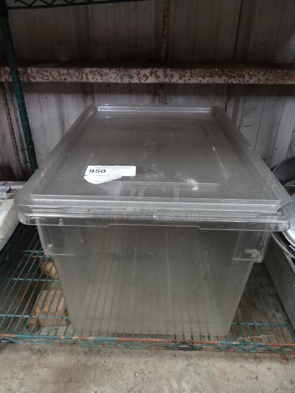 (x3) 3 Times Your Bid. Commercial Polycarbonate Food Storage Bin And 2 Lids. 18x26x15