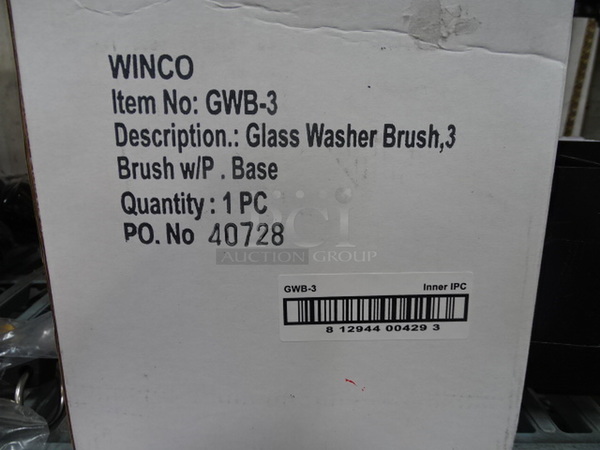 ALL ONE MONEY! Winco Model GWB-3 Commercial Glass Washer Brushes. 8x4x8