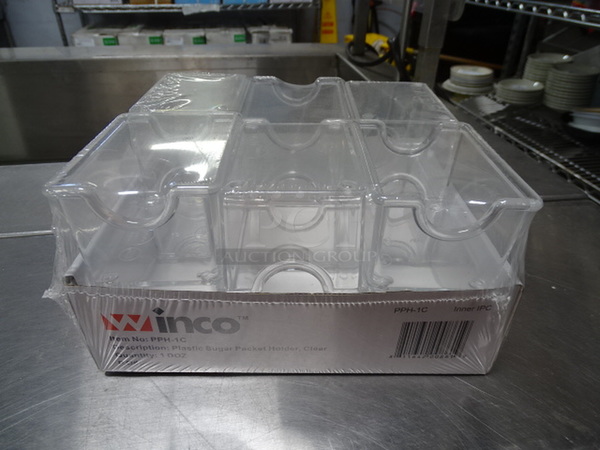 (x3) 3 Times Your Bid. Brand New Winco Model PPH-1C Commercial Clear Plastic Sugar Packet Holders. 6.5x7.5x4