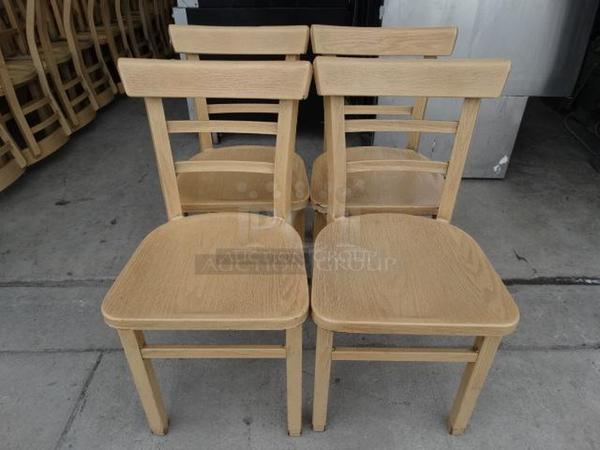 4 Metal Wood Pattern Dining Chairs. Stock Picture - Cosmetic Condition May Vary. 16x17x31. 4 Times Your Bid!