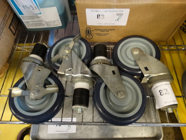 4 Commercial Casters. 9x2x6. 4 Times Your Bid!