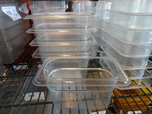 5 Cambro Poly Clear 1/9 Size Drop In Bins. 1/9x4. 5 Times Your Bid!