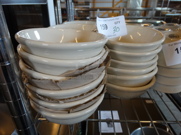 30 White Ceramic Bowls. 5.5x5.5x2.5. 30 Times Your Bid!