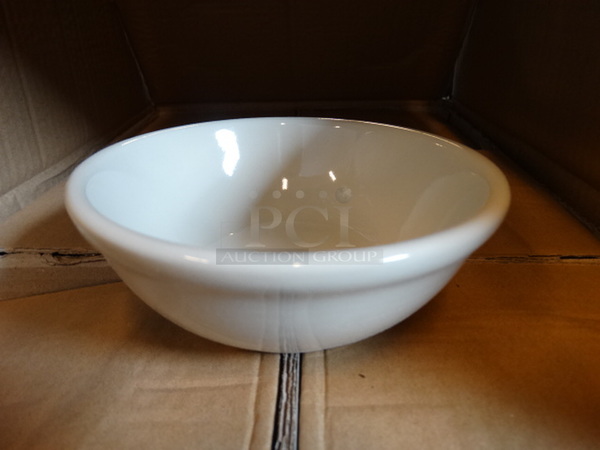 36 BRAND NEW IN BOX! White Ceramic Bowls. 5.5x5.5x2. 6 Times Your Bid!