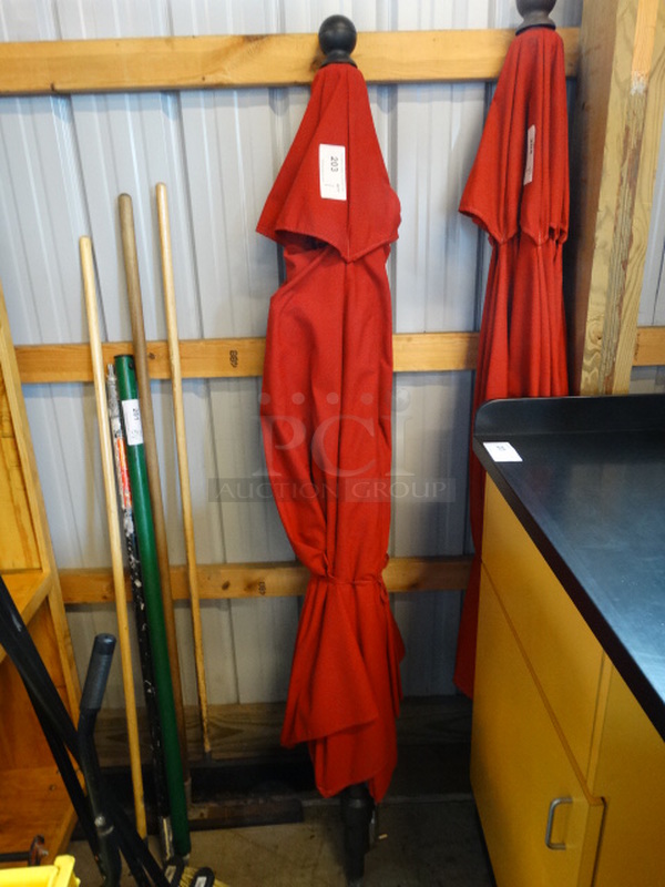 Red Patio Umbrella. 75