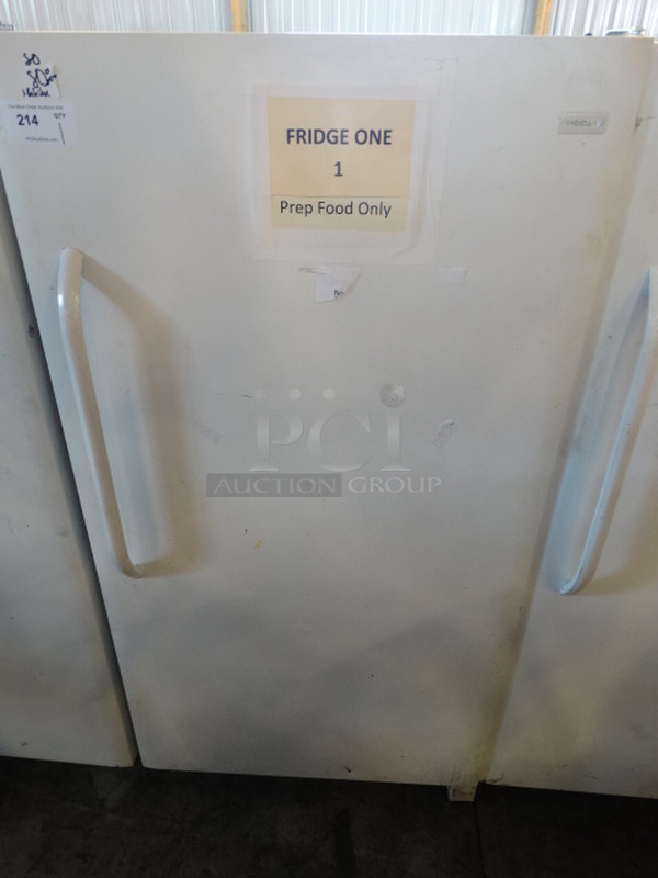 2016 Frigidaire Model FFRU17B2QWD Single Door Reach In Cooler. 115 Volts, 1 Phase. 34x29x67. Tested and Working!