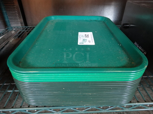 20 Green Poly Trays. 12x16x1. 20 Times Your Bid!