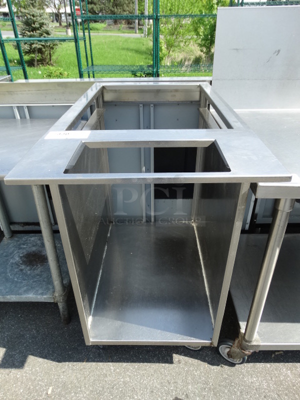 Stainless Steel Commercial Cart w/ Undershelf on Commercial Casters. 20x37x40