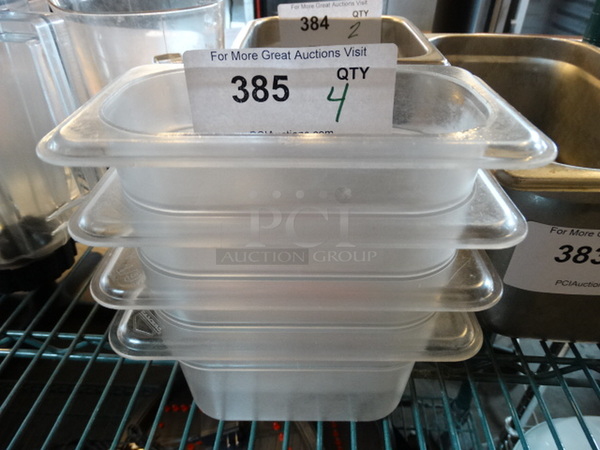 4 Poly Clear 1/9 Size Drop In Bins. 1/9x4. 4 Times Your Bid!