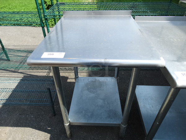 Stainless Steel Table w/ Metal Undershelf. 24x30x35