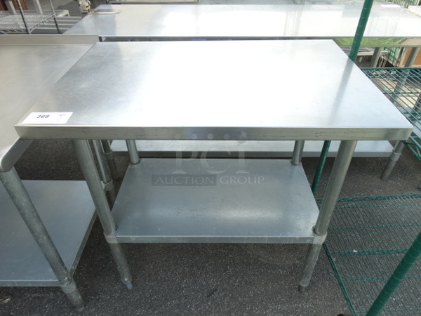Stainless Steel Table w/ Metal Undershelf. 36x24x35.5