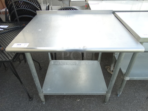 Stainless Steel Table w/ Metal Undershelf. 36x30x35.5