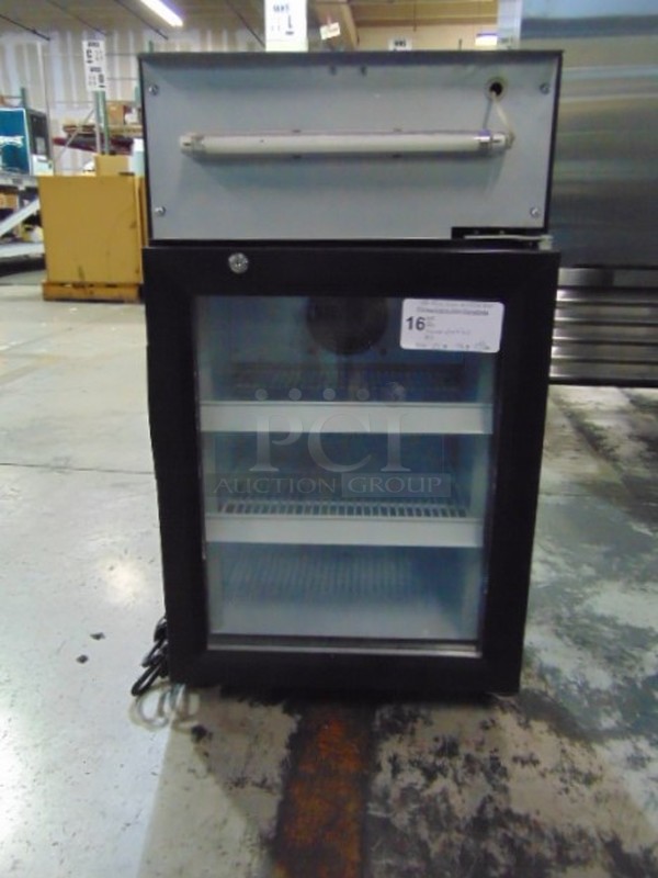 NEW! SG Merchandising Model CT-2 Commercial Stainless Steel Electric Single Door Sub Zero Cooler. 110 Volt 23.75x25.5x34 Tested And Working. 