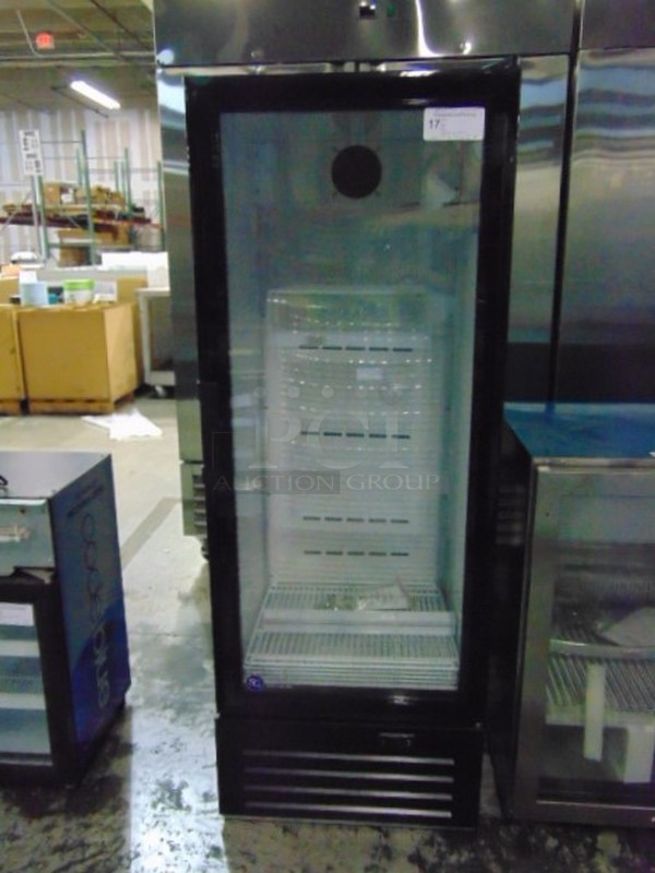 NEW! SG Merchandising Model SD-12 Commercial Electric Single Door Cooler. 110 Volt 23x24.5x62 Tested And Working. 