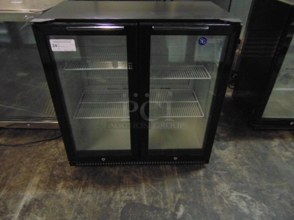 AMAZING! BRAND NEW SG Merchandising Model BB-8H2 Commercial Electric Double Glass Door Cooler. 110 Volt 34.5x20.25x35.25 Tested And Working