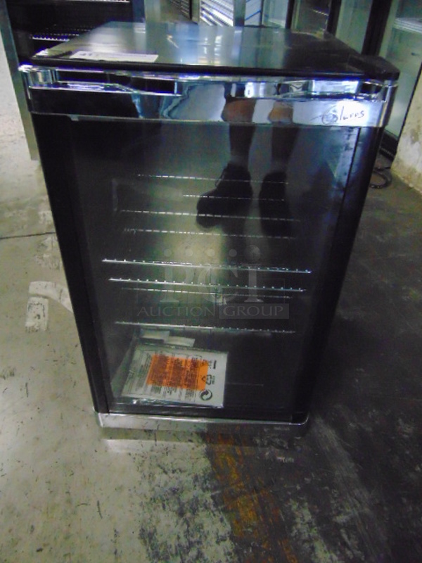 FABULOUS! BRAND NEW Glaros Model CTH03-CD Commercial Electric Single Glass Door Refrigerator. 110 Volt 17x18.5x27.5 Tested And Working