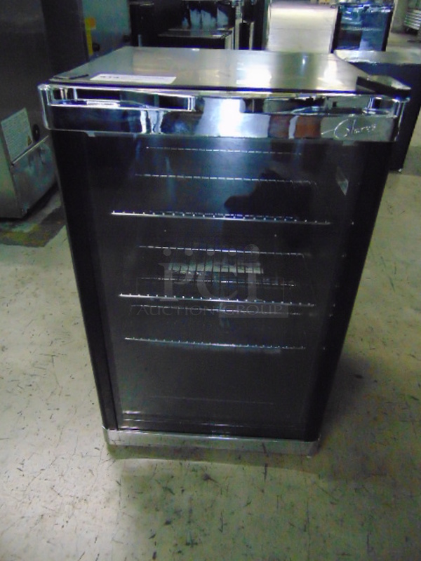 NICE! Glaros Model CTH03-CD Commercial Electric Single Glass Door Refrigerator. 110 Volt 17x19.5x27.5 Tested And Working