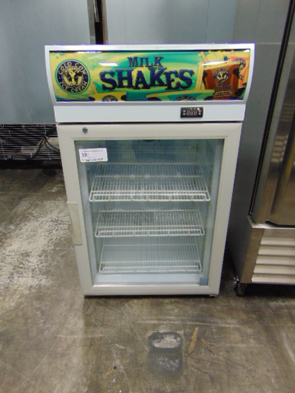 FABULOUS! BRAND NEW SG Merchandising Model CT-05 Commercial Electric Single Glass Door Freezer. 115 Volt 26.25x27.5x43.75 Tested And Working