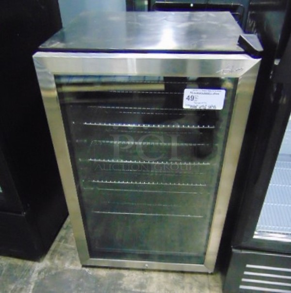 GREAT! Glaros Model CTH05-SSGD Commercial Stainless Steel Electric Single Glass Door Cooler. 110 Volt 21.25x21.25x33.75 Tested And Working. 