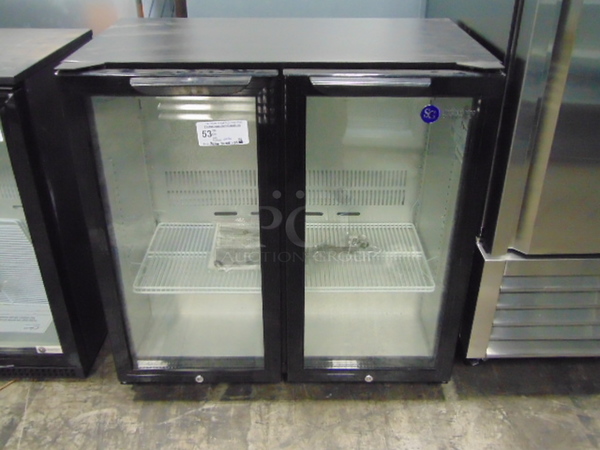 BRAND NEW! SG Merchandising Model BB-8H2 Commercial Electric Double Glass Door Cooler. 34.25x20.25x35.5 Tested And Working.