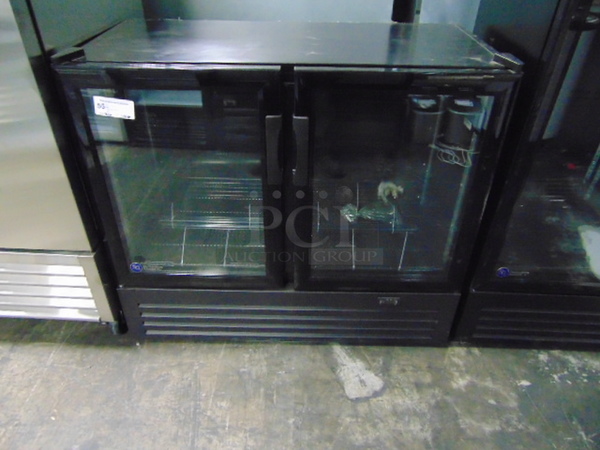 BRAND NEW! SG Merchandising Model DD-12 Commercial Electric Double Glass Door Cooler. 115 Volt 46.5x23x41.25 Tested And Working.