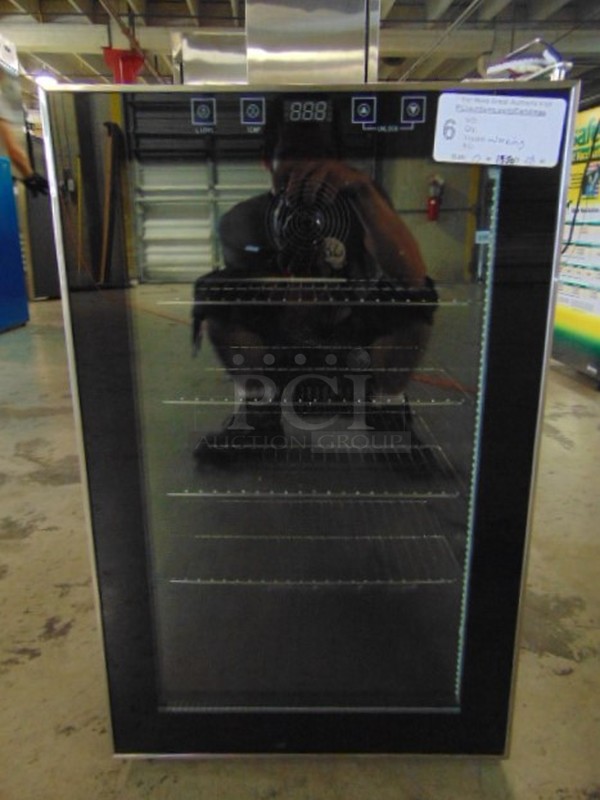 AWESOME! BRAND NEW Commercial Electric Single Door Glass Cooler. 110 Volt 17x19.5x28 Tested And Working.