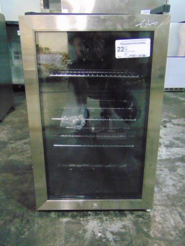 WOW! Brand New Glaros Model CTH03-SSGD Commercial Stainless Steel Electric Single Glass Door Refrigerator. 110 Volt 17x19.5x27.75 Tested And Working. 