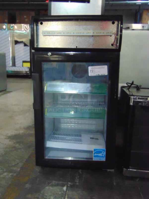 BRAND NEW! SG Merchandising Model CT-3 Commercial Electric Single Glass Door Countertop Cooler. 115 Volt 19x21.5x35.75 Tested And Working.
